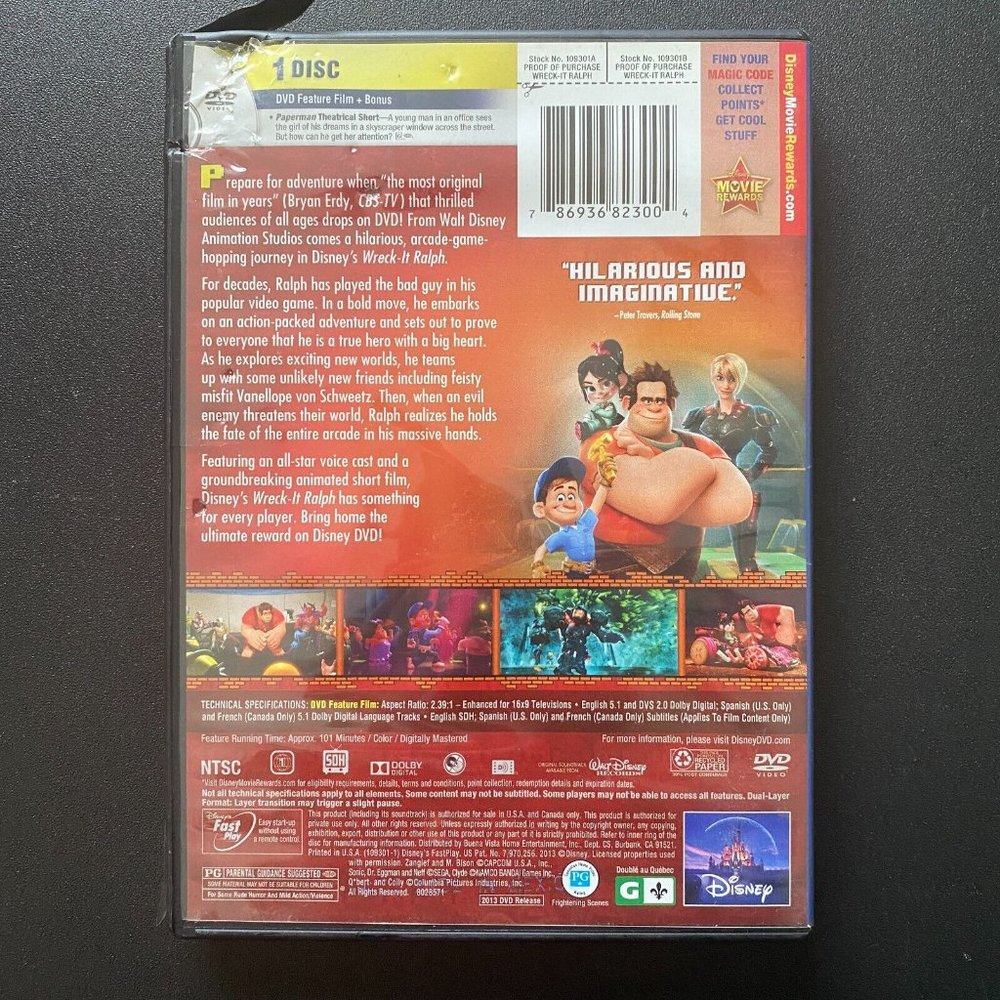 Wreck-It Ralph - DVD, 2012 - Picture 4 of 4